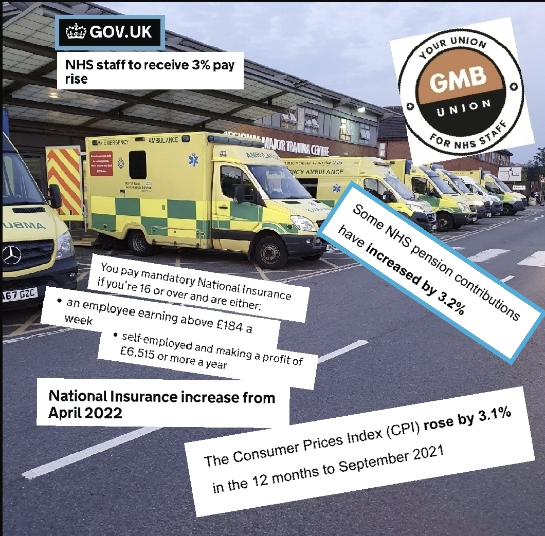 NHS Pay Rise GMB Branch of the North East Ambulance Service NHS Foundation Trust (NEAS